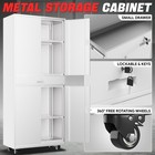 73  Lockable Heavy Duty Metal Storage Cabinet W  Drawer adjustable Shelves White