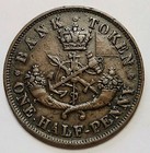1857 Bank Of Upper Canada Half Penny 1047