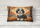 Havanese Fall Canvas Fabric Decorative Pillow Dac1050pw1216