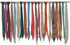 100 Vintage Silk Recycle Sari Sashes Head Wrap Neck Tie Lot Wholesale Indian Art