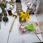 Huge Fairy Garden Lot Gnome Door Camper Church Miniatures Moss Trees Led 60  Pc