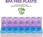 2 Pack Pill Box Extra Large Am pm Twice A Day Organizer Case Medicine Weekly