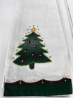 New 6 Hand Tea Towels Appliqu   Ribbon Bell Bow On White 21x23    Cotton Christma