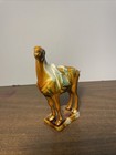 Chinese Tang Dynasty Style War Horse Glazed Ceramic Figurine