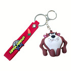 Tasmanian Devil Rubber   Metal Keychain Looney Tunes Brand New Free Shipping