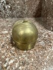Brass Hindu Goddess Gauri Head Statue Engraved Round Trinket Box Vintage