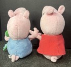 Ty Beanie Baby Set - Peppa Pig   George 6   Plush Stuffed Animal Toys  used 