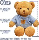 Cute Teddy Bear Plush Stuffed Animal  Teddy Bear With Clothes  Gifts For Childre
