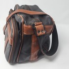 Vintage Camera Case Brown Vinyl Padded Adjustable Shoulder Strap Zippered 2 Tone