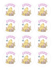 Classic Pooh Baby  a Little Hunny   Edible Image Rounds  Wafer Paper  Pre Cut 