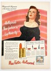 1947 Max Factor Hollywood Lipstick Marguerite Chapman Actress Vintage Print Ad