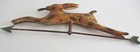 Antique Vintage Iron Weather Vane Running Rabbit With Carrot Embossed  