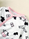 2pcs Newborn Baby Girl Fashion Jumpsuit Cute Cow Long Sleeve Bodysuit headband
