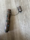Tibetan Copper Incense Holder Buddhist Ritual Scroll Case Brass Vajra Decor