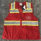 Kishigo B153 Red High-visibility Vest With Pockets Zipper Size S m Ev Series
