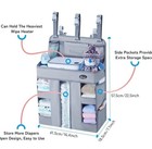 Hhz Xl Hanging Diaper Caddy Organizer Baby Toddler Compartments Gray