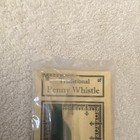 Historical Folk Toys Penny Whistle Key Of D 6in Metal Beige black W chart