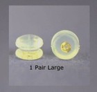 14k Yellow Or White Gold Jelly Silicon Back Earring By 1 2 3 6 10 Pairs   