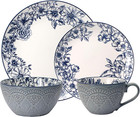 5216941 Gabriela Blue 16-piece Dinnerware Set  Service For 4
