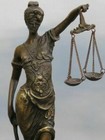 Bronze Blind Lady Of Justice Scales Law Lawyer Attorney Office Statue Figure Nr