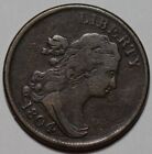 1804 Draped Bust Half Cent - Spiked Chin - Scratches - Us 1 2c Copper Coin