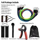 12 Pcs Resistance Band Set Yoga Pilates Abs Exercise Fitness Tube Workout Bands