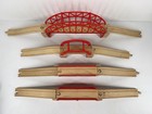Wooden Railway Bridge Track Lot Of 4  Brio Compatible Mixed Pieces Thomas Train