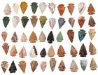 50 Pc Lot Flint Arrowhead Oh Collection Project Spear Points Knife Blade