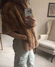 Vintage Women s 40s 50s Mink Fur Soft Stole Capelet Perfect With Pockets