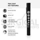 6 Pcs Disposable Penlights Set Diagnostic Ent Emergency Medical - Black Hi-q