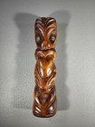 Vintage Maori Tiki Totem New Zealand Hand Carved Wooden Sculpture Figure 6  