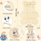 12 Monthly Picture Frame one Year Birthday Wooden Photo Board  My First Year 