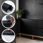 Yancorp Matte Black Wood Contact Paper Peel And Stick Wallpaper For Countertops