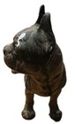 Antique Hubley Cast Iron Boxer Boston Terrier Dog Figural Doorstop