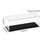 Uxcell Acrylic Clear Display Case Box Dustproof 11 8x3 9x3 9inch  Black