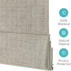 Cordless Roman Shades 32  W X 75  H Linen Blackout Blinds
