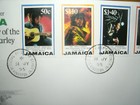 Bob Marley 50th Anniversary 5 Stamp First Day Cover Fdc 1995 Hard To Find Reggae