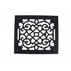 Black Air Vent Cover Grille Floor With Rose Thorne Design 13 8  H X 15 8  W