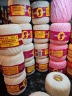 35 South Maid Crochet Thread Size 10 Mercerized Cotton Pink White Yellow Green 