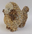 Vintage Seashell Encrusted Mcm Poodle Dog Figurine