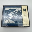 Set 4 Lady Clare Canton Blue Willow Style Harlequin Vintage Coasters - New