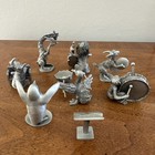Vintage Hudson Pewter Strike Up The Band Animal Orchestra 9 Pc Lot W conductor