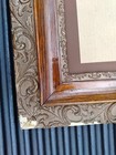 Antique Victorian Oak Picture Frame W Gesso Trim Border 20  X 16 