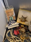 Antique Vintage Junk Drawer Jewelry Estate Sale Find Lot Q-47