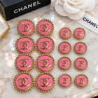 Mixed Set Of 20 Chanel Cc Logo Designer Buttons Small Large 20 22mm Replacement