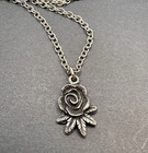 Vintage Torino Pewter Trinket Box Set Flower Wagon Cart Earrings Brooch Necklace