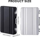 2 Pcs Business Card Holder Suitcase Aluminum Business Card Case With Waterproof