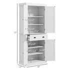 72  H Colonial Kitchen Pantry Freestanding Storage Cabinet White