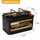 Autocessking Platinum Agm Battery Group 94r 12v 80ah H7 Rechargeable Battery