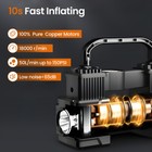 Heavy Duty With 12v Portable Air Compressor Car Tire Inflator Electric Pump Auto